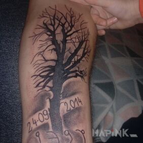 Tattoo Tree on the forearm motif: other