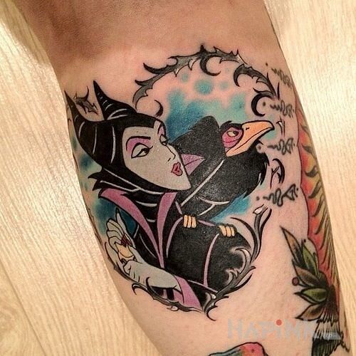 Tattoo Czarownica 2 in characters motif on the forearm