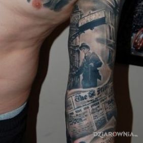 Tatuaż Most w londynie na ramieniu motyw: 3D styl: realistyczne