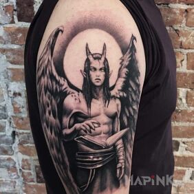 Tattoo Fantasy, magic, arm, first on the upper arm motif: characters