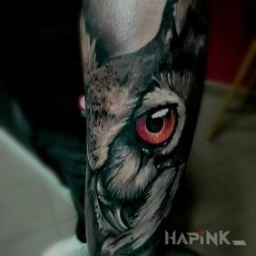 Tattoo Owl? on the calf motif: animals style: realistic