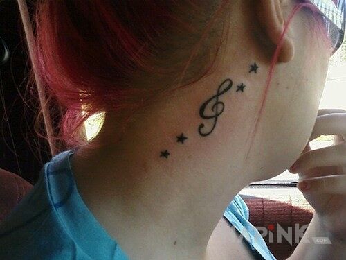 Tattoo Gwiazdki in other motif on the neck