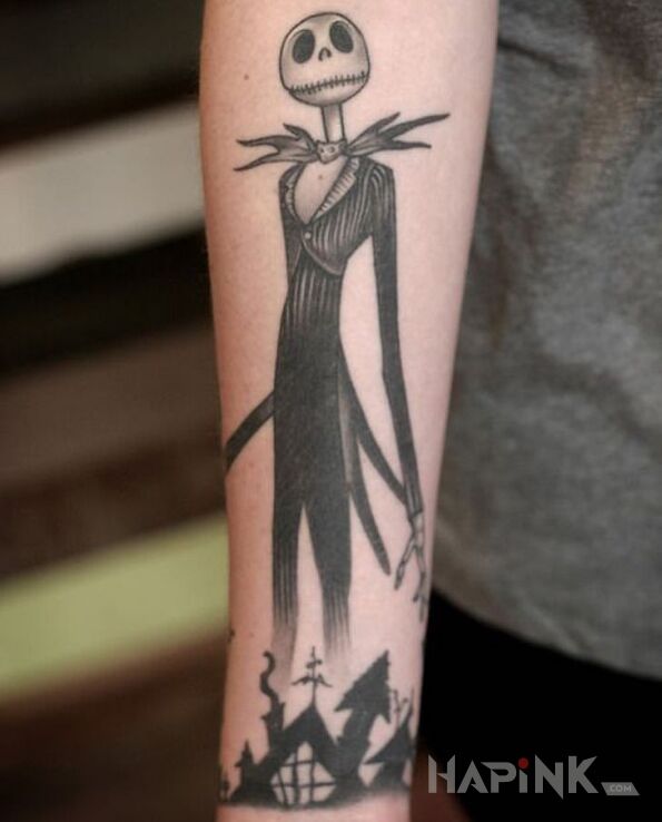Tattoo Truposz in characters motif on the forearm