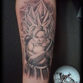 Tattoo Dragon Ball on the forearm motif: characters style: graphic / illustrative