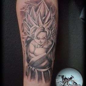 Tatuaż Dragon Ball na przedramieniu motyw: manga / anime styl: graficzne / ilustracyjne