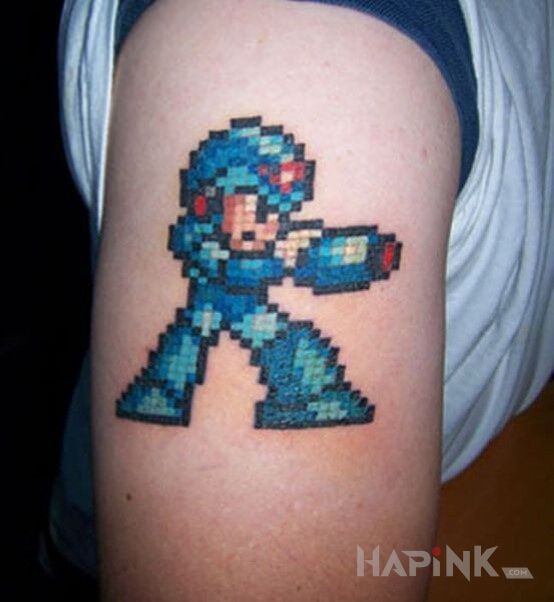 Tattoo Bohater gry lat 90 in characters motif on the upper arm