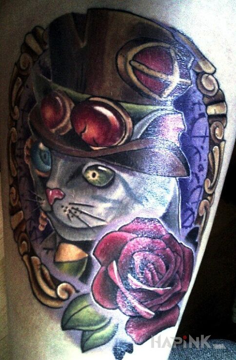 Tattoo Sir Kot in animals motif on the forearm