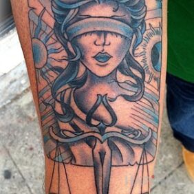 Tattoo Fortuna on the forearm motif: characters