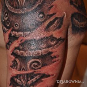Tatuaż Co się kryje pod skórą - ciąg dalszy na ramieniu motyw: pozostałe