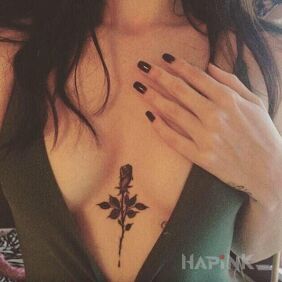 Tattoo Rose <3 underboob motif: flowers style: graphic / illustrative