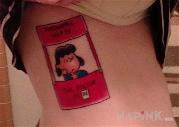 Tattoo Pomoc medyczna ;) in characters motif on the ribs