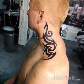 Tattoo Tribal on the neck motif: other style: tribal