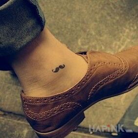 Tattoo Mustache on the foot motif: other