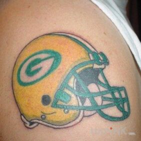 Tattoo Green Bay Packers on the upper arm motif: other