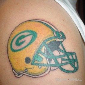 Tatuaż Green Bay Packers na ramieniu motyw: pozostałe