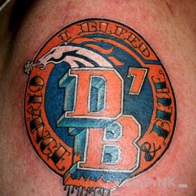 Tattoo Denver Broncos on the upper arm motif: other