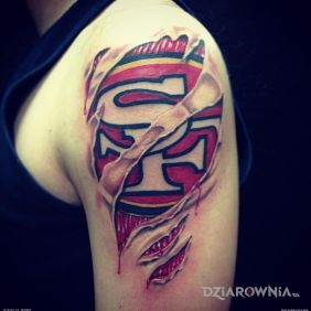 Tatuaż San Francisco 49ers na ramieniu motyw: pozostałe