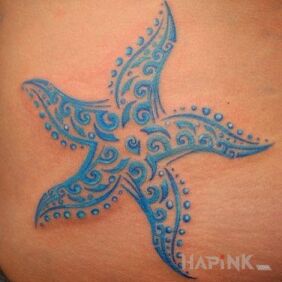Tattoo Starfish on the stomach motif: other