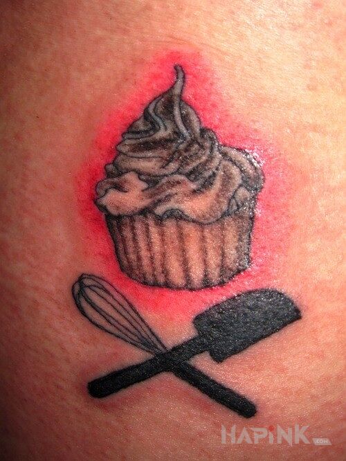 Tattoo Muffina in other motif on the forearm