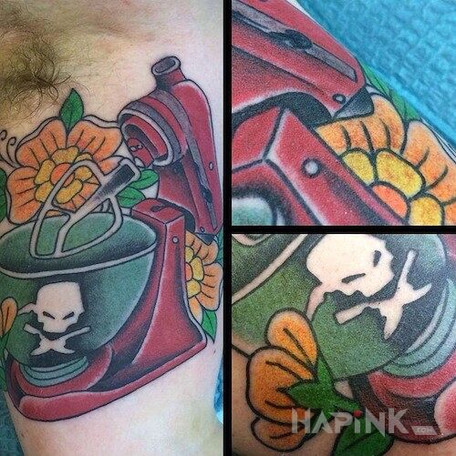 Tattoo Zabójczy mikser in other motif on the upper arm