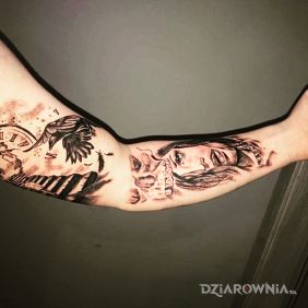 Tatuaż Kolejny ? na ramieniu motyw: zwierzęta styl: realistyczne