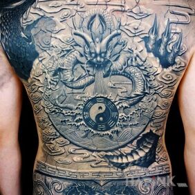 Tattoo Something amazing on the back motif: 3D