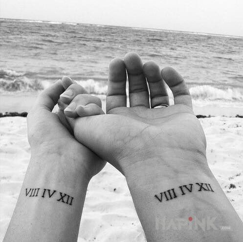 Tattoo 8 kwietnia 2012 in Love motif on the wrist