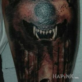 Tattoo Outlaw Soldier on the calf motif: war style: graphic / illustrative