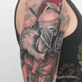 Tatuaż Gladiator Ciąg dalszy na ramieniu motyw: postacie styl: realistyczne