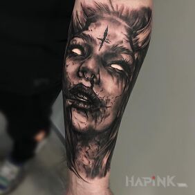 Tattoo Made by Igoryoshi on the forearm motif: faces style: realistic